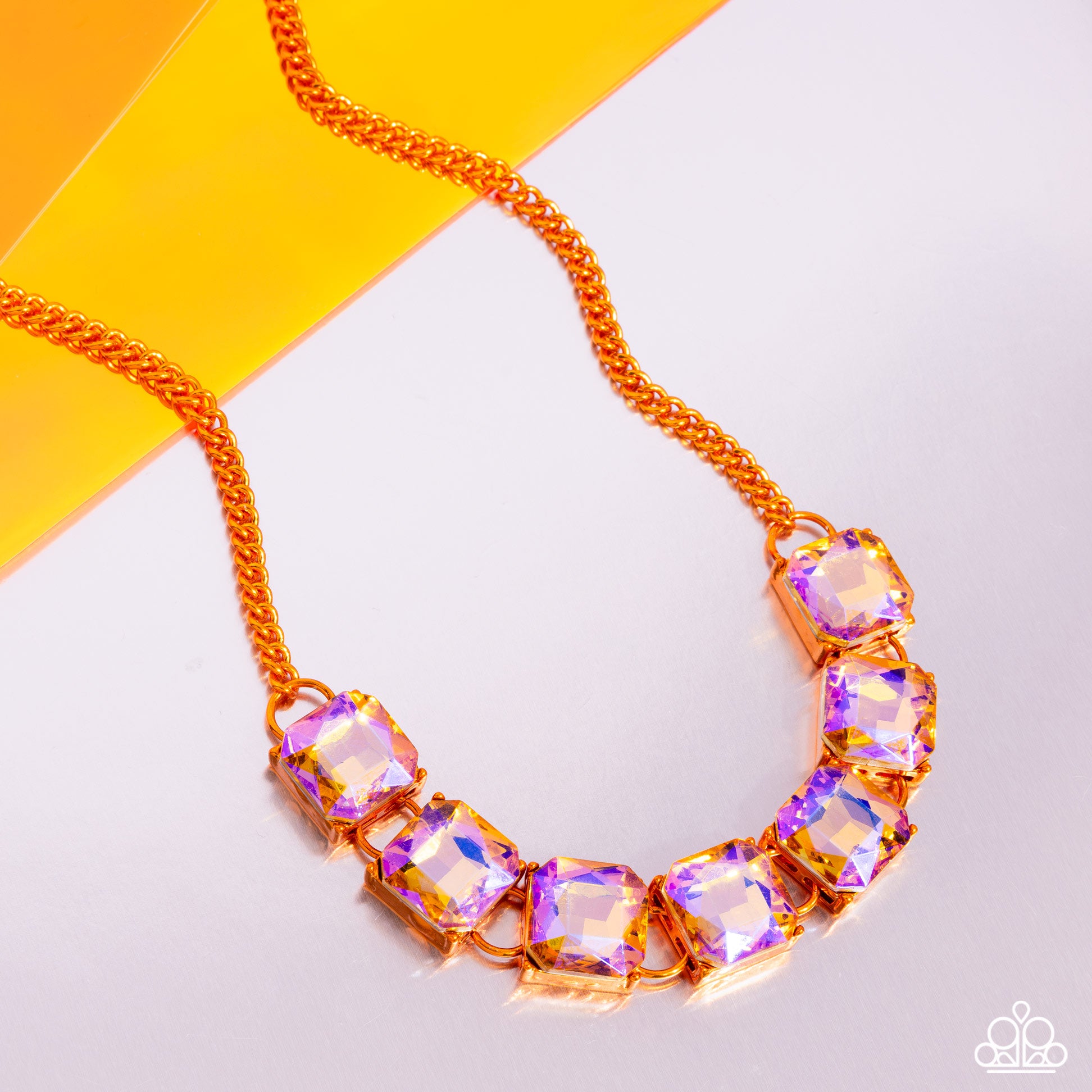 I SQUARE to Secrecy Orange Necklace - Jewelry by Bretta