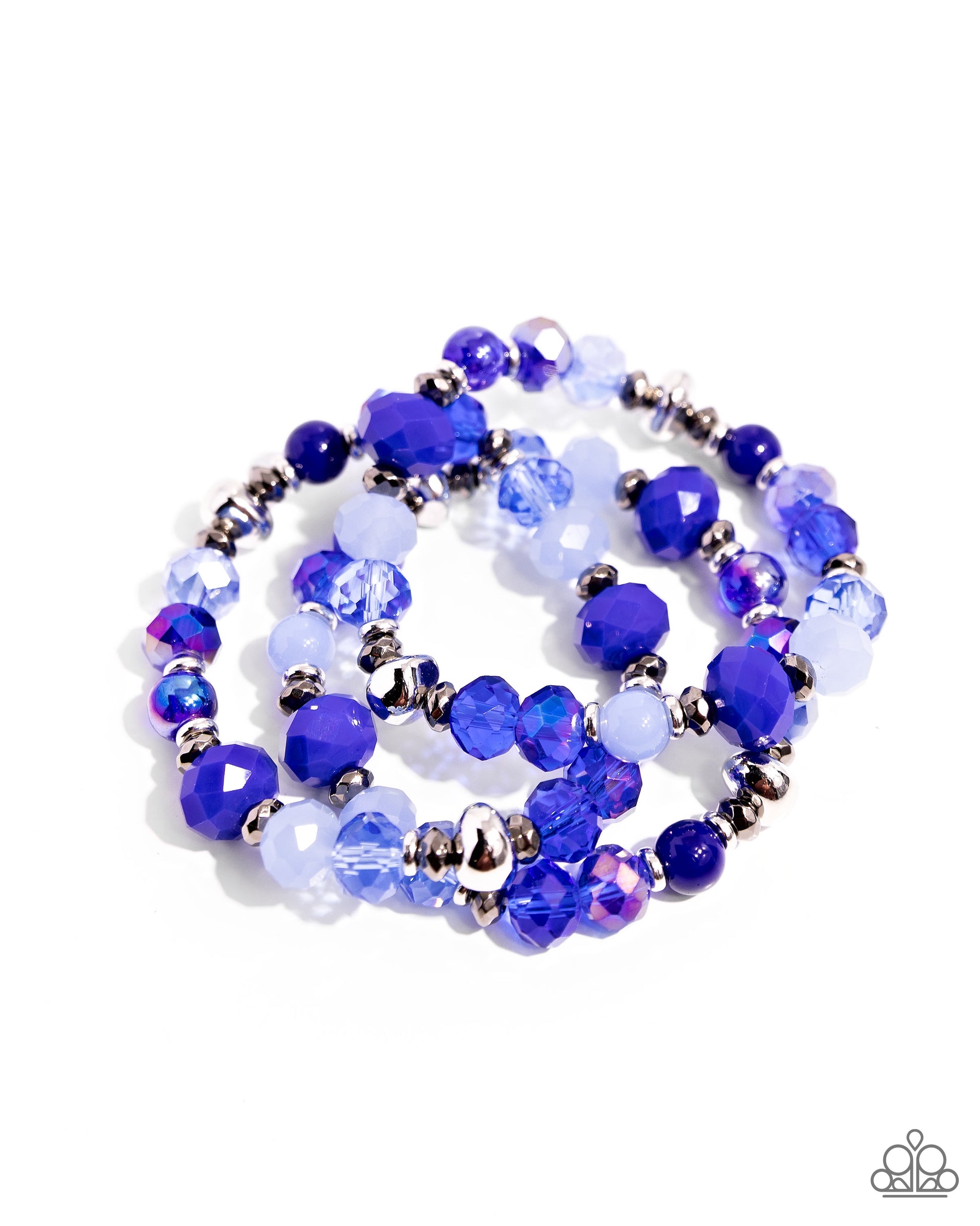 Stack of GLASS Blue Bracelets - Jewelry by Bretta