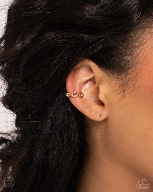 Mandatory Musings Gold Ear Cuff - Jewelry by Bretta