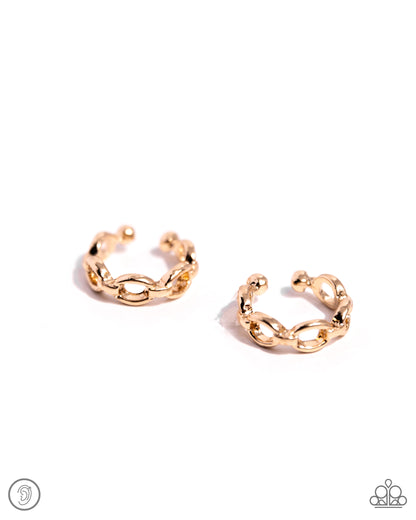 Mandatory Musings Gold Ear Cuff - Jewelry by Bretta