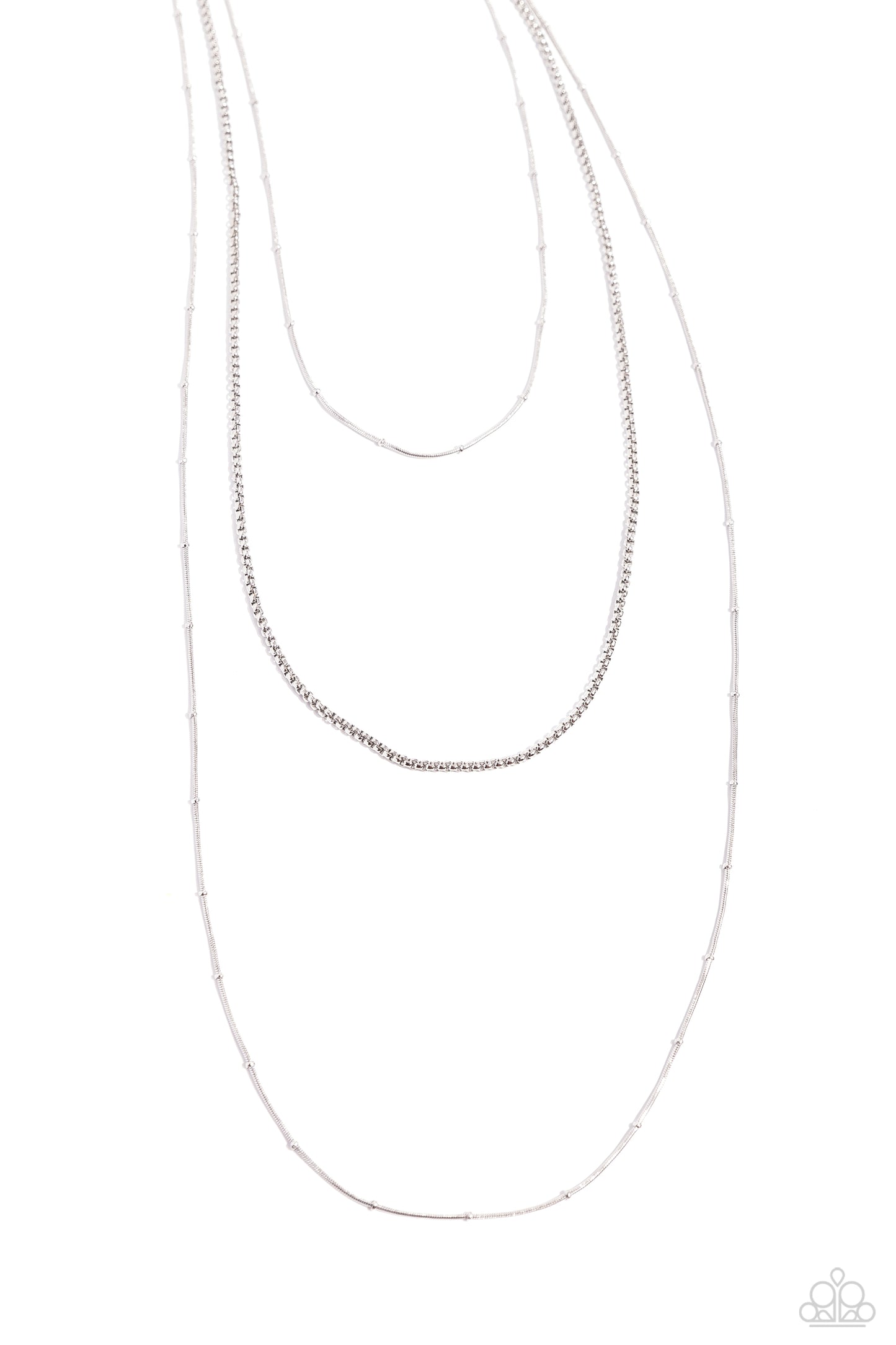 Layer Lockdown Silver Necklace - Jewelry by Bretta