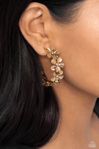 Floral Flamenco Gold Flower Hoop Earrings - Jewelry by Bretta