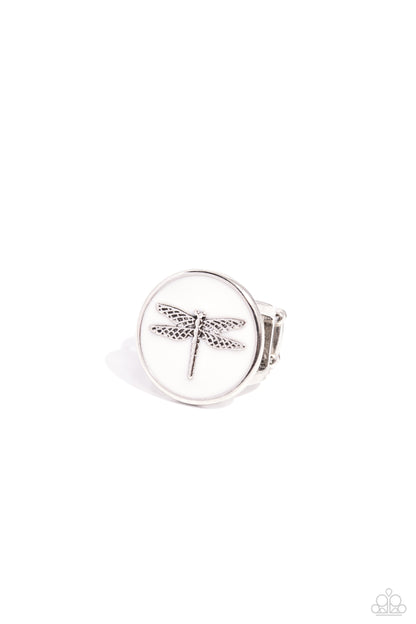 Debonair Dragonfly White Dragonfly Ring - Jewelry by Bretta