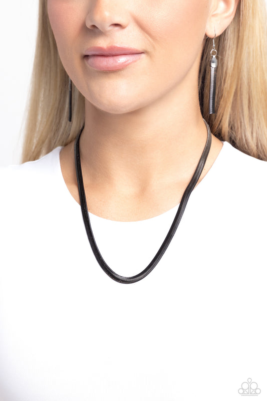 Spray Paint Sass Black Necklace - Jewelry by Bretta