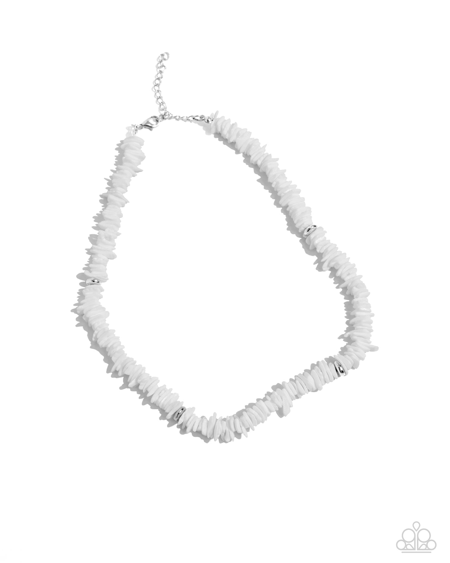 On A SHELL-ular Level White Necklace - Jewelry by Bretta
