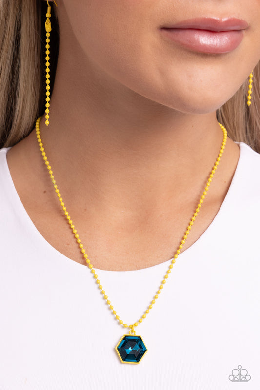 Sprinkle of Simplicity Yellow Necklace - Jewelry by Bretta
