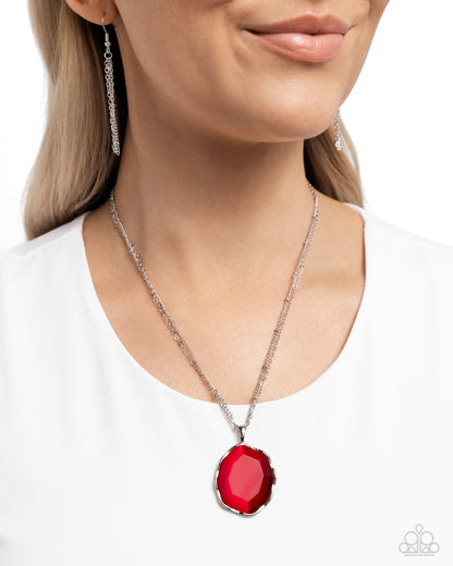 Showstopping Season Red Necklace - Jewelry by Bretta