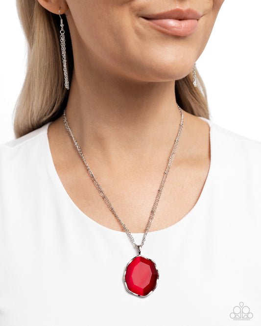 Showstopping Season Red Necklace - Jewelry by Bretta