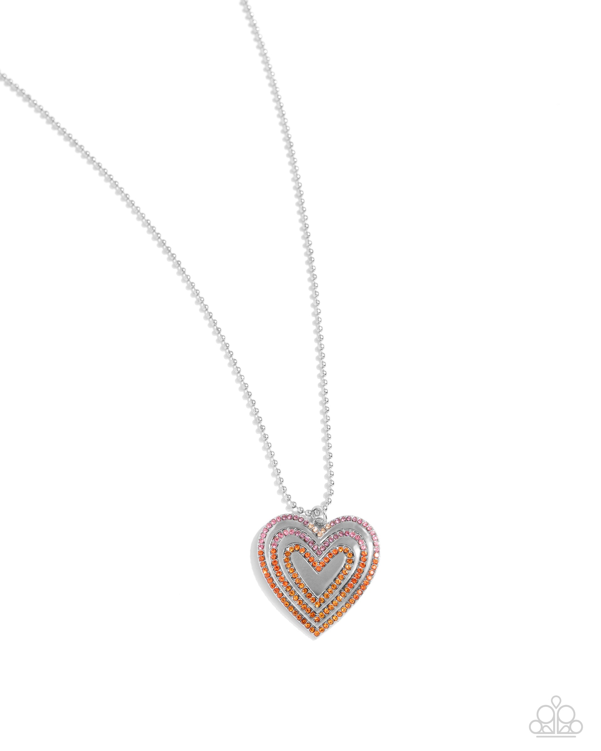 Hallucinatory Hearts Orange Heart Necklace - Jewelry by Bretta