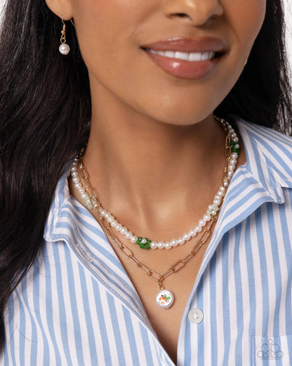 Painted Pageantry Green Floral Necklace - Jewelry by Bretta