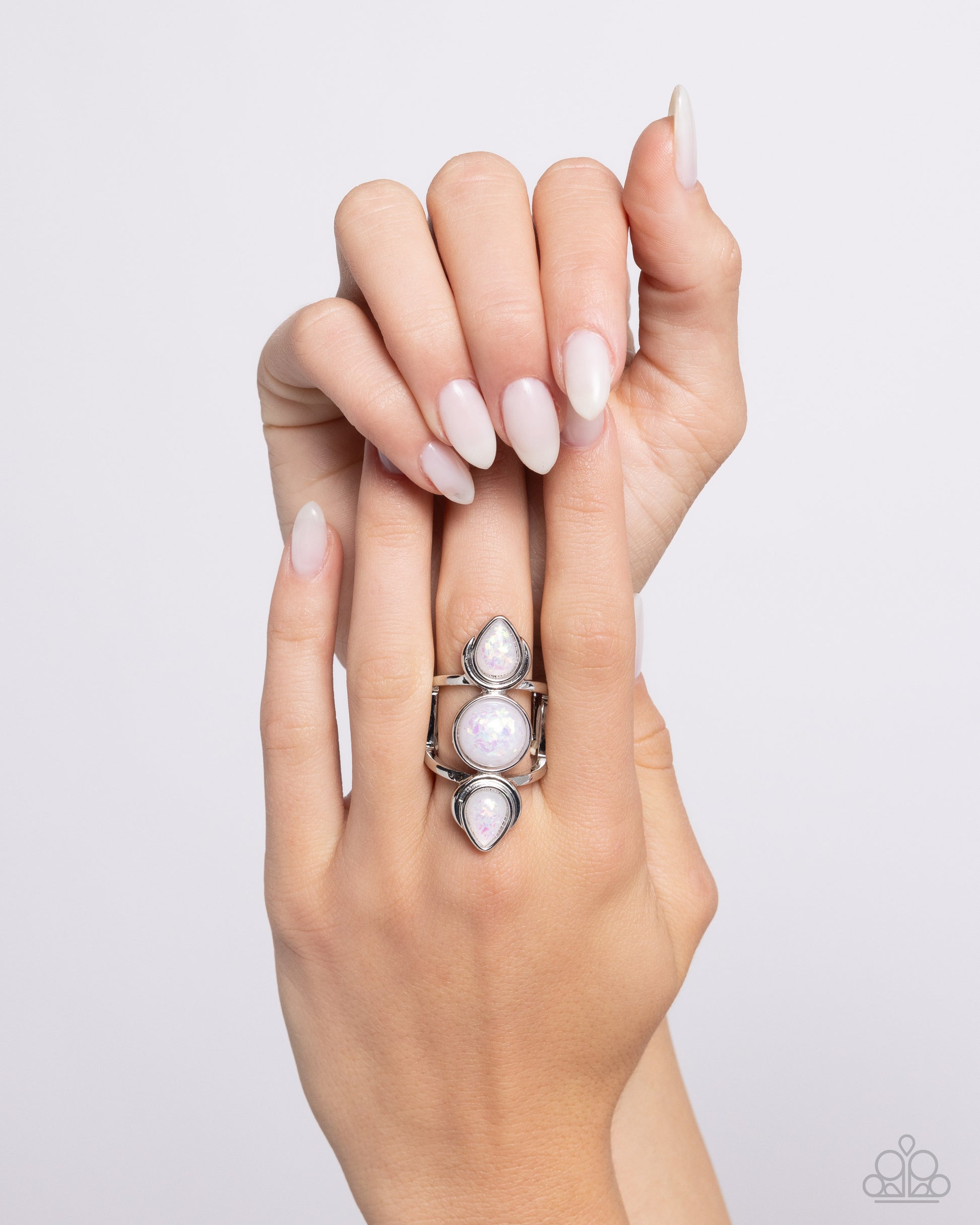 Sultry Sheen White Ring - Jewelry by Bretta