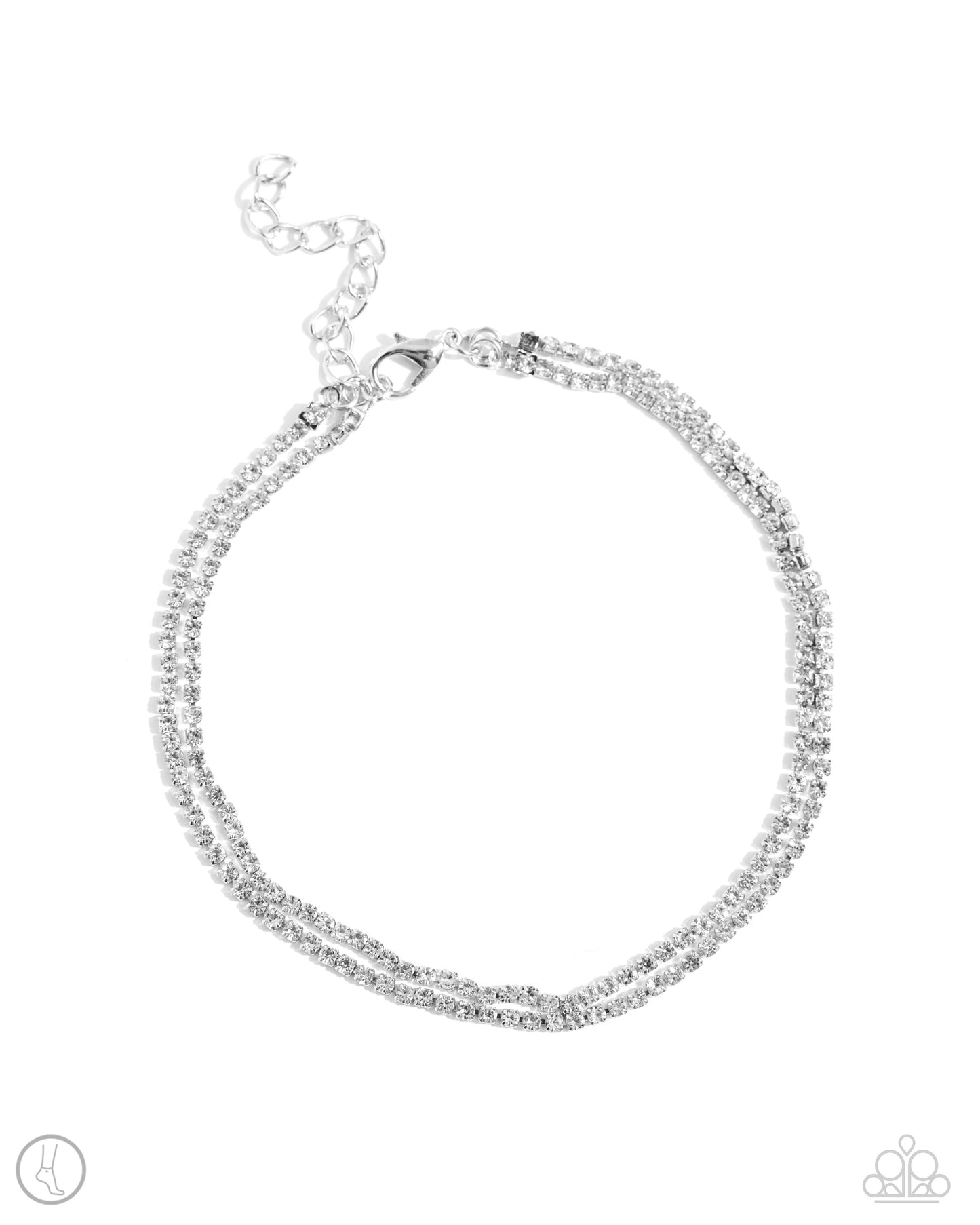 Dainty Declaration White Anklet - Jewelry by Bretta