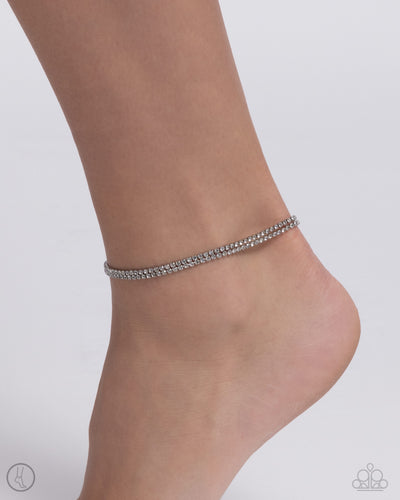 Dainty Declaration White Anklet - Jewelry by Bretta