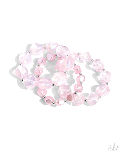 Glittery Gala Pink Bracelet  - Jewelry by Bretta