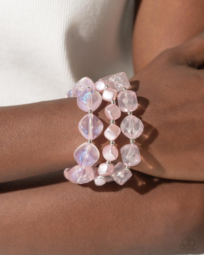 Glittery Gala Pink Bracelet  - Jewelry by Bretta