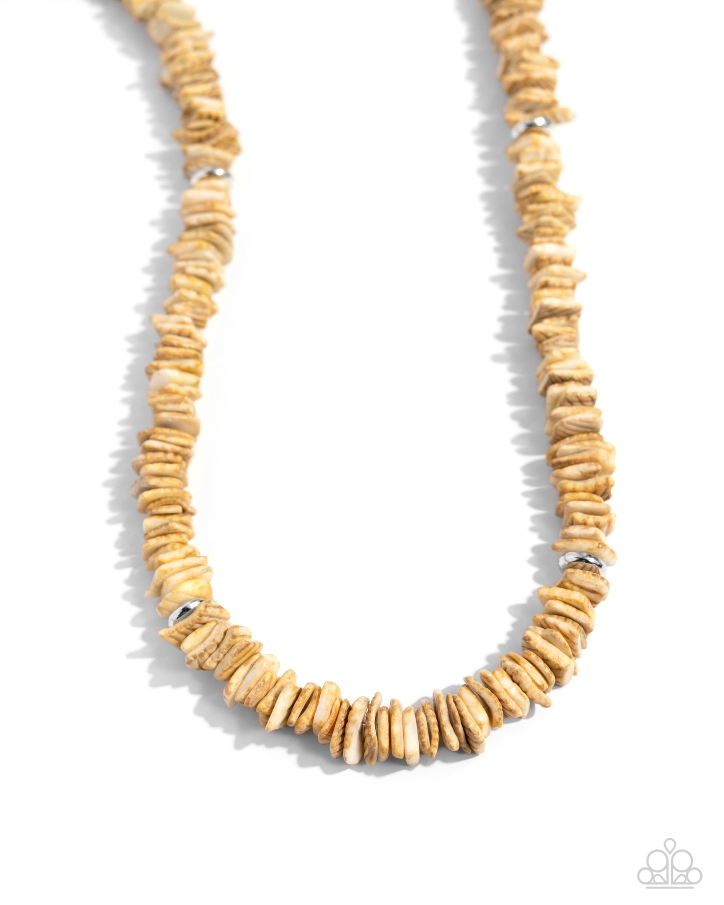 On A SHELL-ular Level Brown Urban Necklace - Jewelry by Bretta