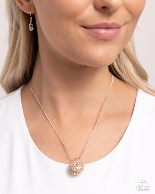 Bedazzled Bravado Rose Gold Necklace - Jewelry by Bretta
