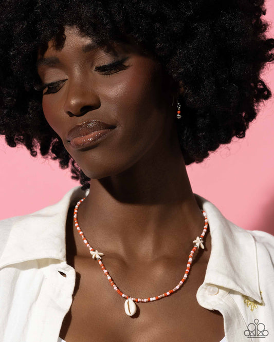 Beachside Beauty Orange Necklace - Jewelry by Bretta