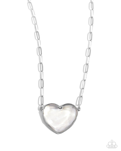 Seize the Sentiment White Heart Necklace- Jewelry by Bretta