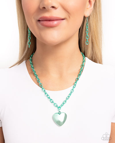 Loving Luxury Green Heart Necklace - Jewelry by Bretta