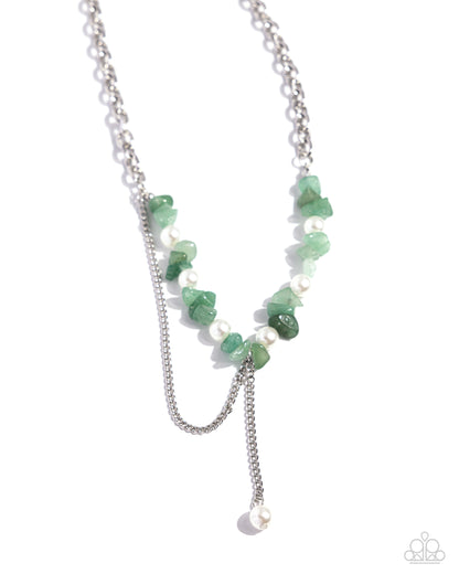 Nostalgically Noble Green Necklace and Bracelet Set - Jewelry by Bretta