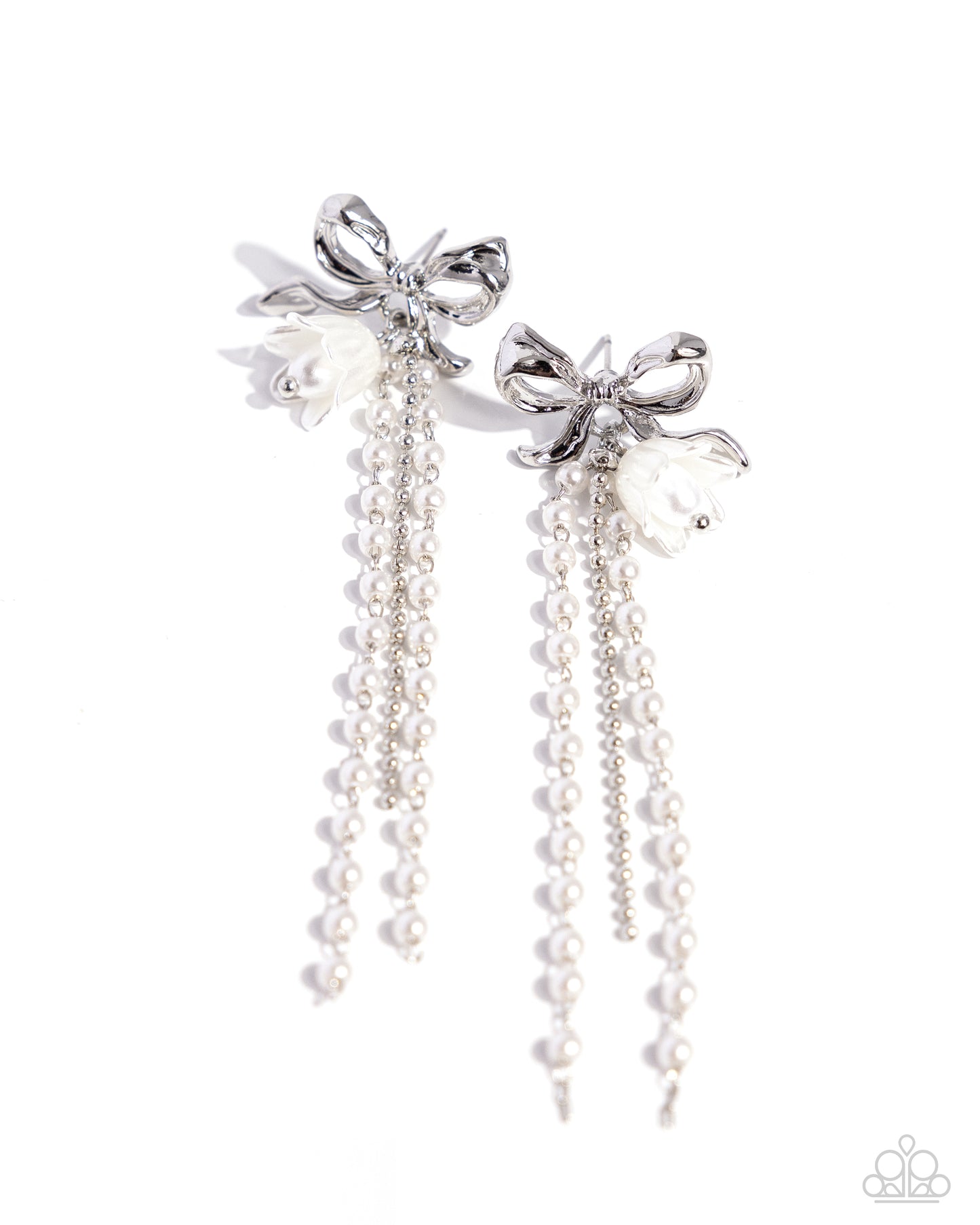 Garden Gain White Bow Earrings - Jewelry by Bretta