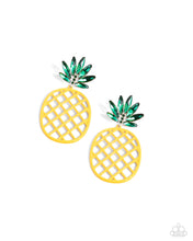 Pineapple Passion Yellow Earrings - Jewelry by Bretta