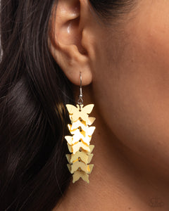 Aerial Ambiance Yellow Butterfly Earrings - Jewelry by Bretta
