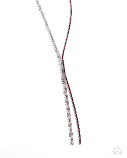 Elongated Eloquence Red Necklace - Jewelry by Bretta