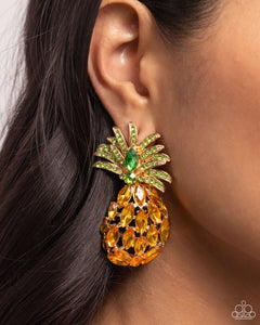 Pineapple Pizzazz Yellow Pineapple Earrings - Jewelry by Bretta