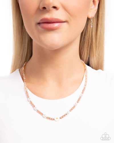 Daisy Deal Orange Necklace - Jewelry by Bretta