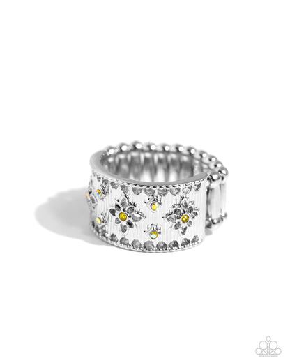 Whimsical Wallpaper Yellow Ring - Jewelry by Bretta