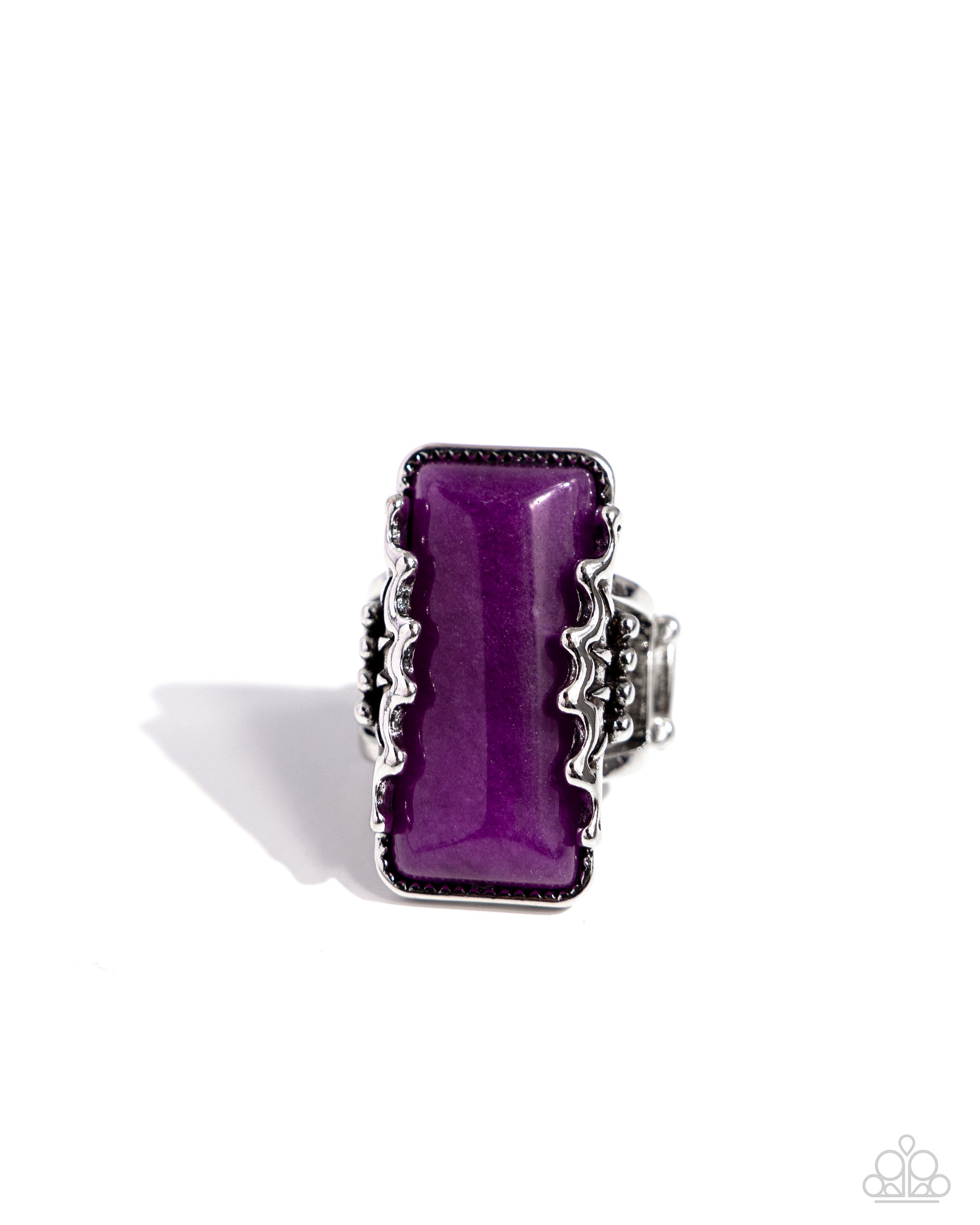 Scalloped Stone Purple Ring - Jewelry by Bretta