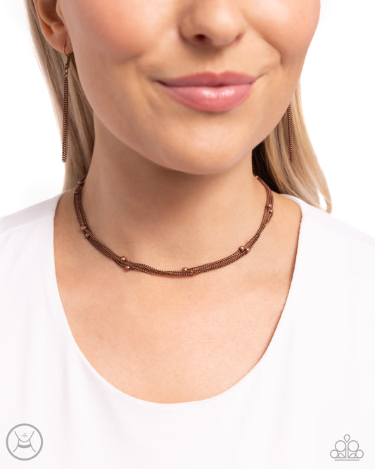 Satellite Strands Copper Necklace - Jewelry by Bretta