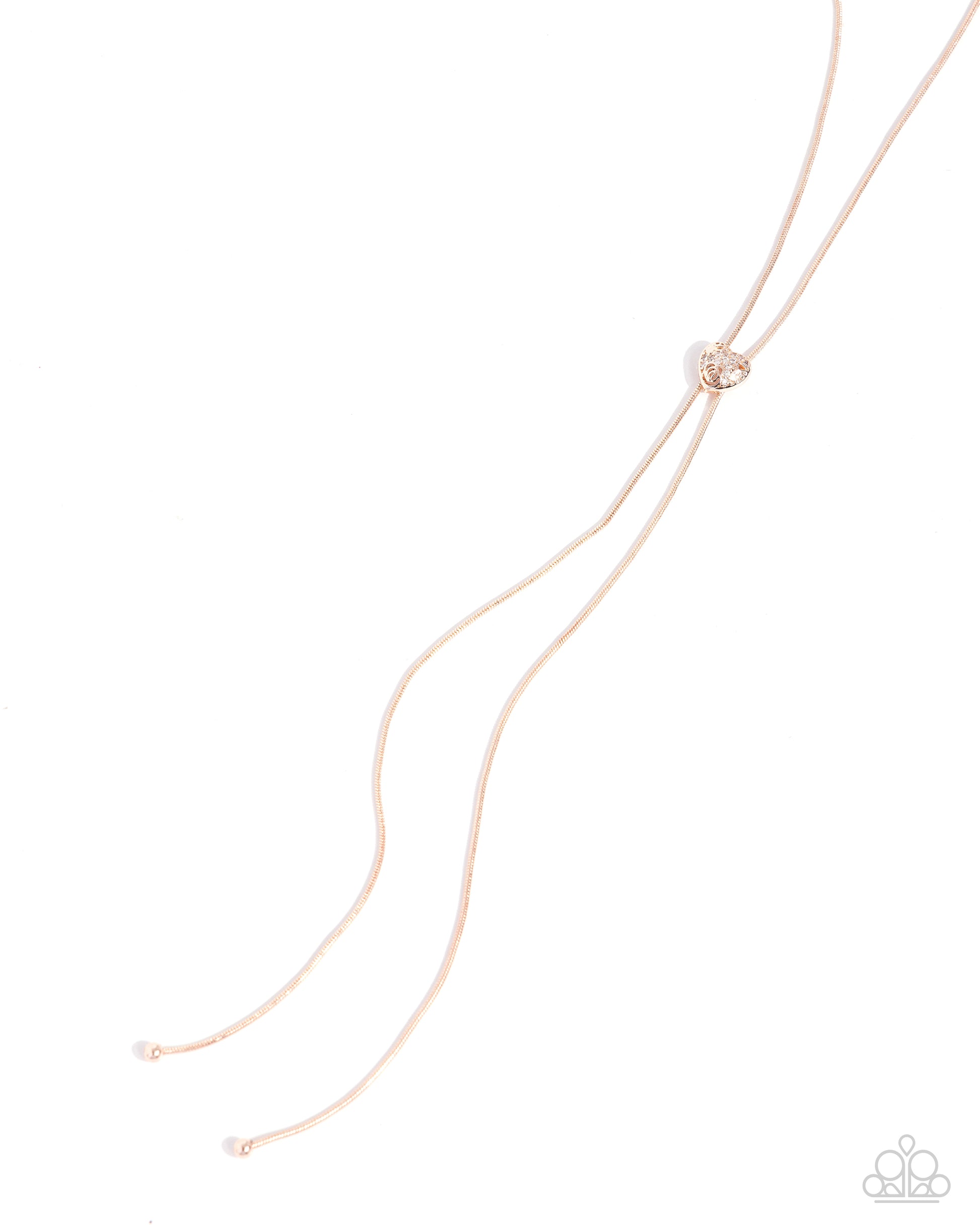 Raised Rose Rose Gold Heart Necklace - Jewelry by Bretta