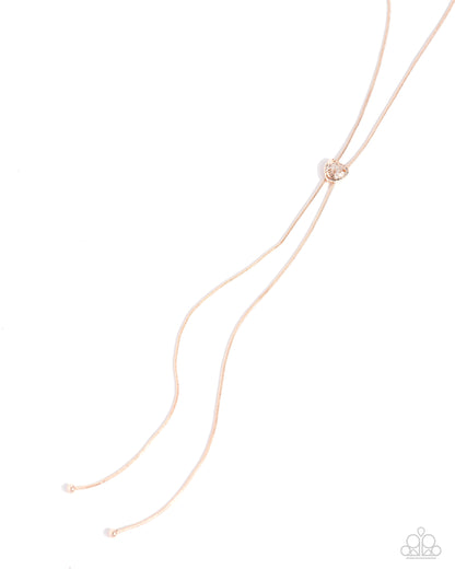 Raised Rose Rose Gold Heart Necklace - Jewelry by Bretta