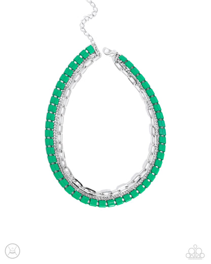 LAYER of the Year Green Necklace - Jewelry by Bretta