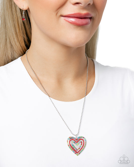 Hallucinatory Hearts Red Heart Necklace - Jewelry by Bretta