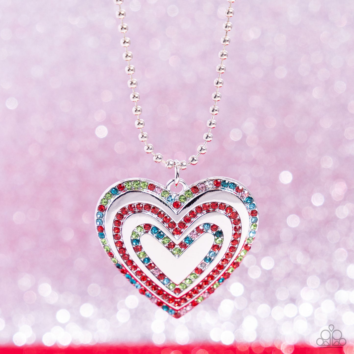 Hallucinatory Hearts Red Heart Necklace - Jewelry by Bretta