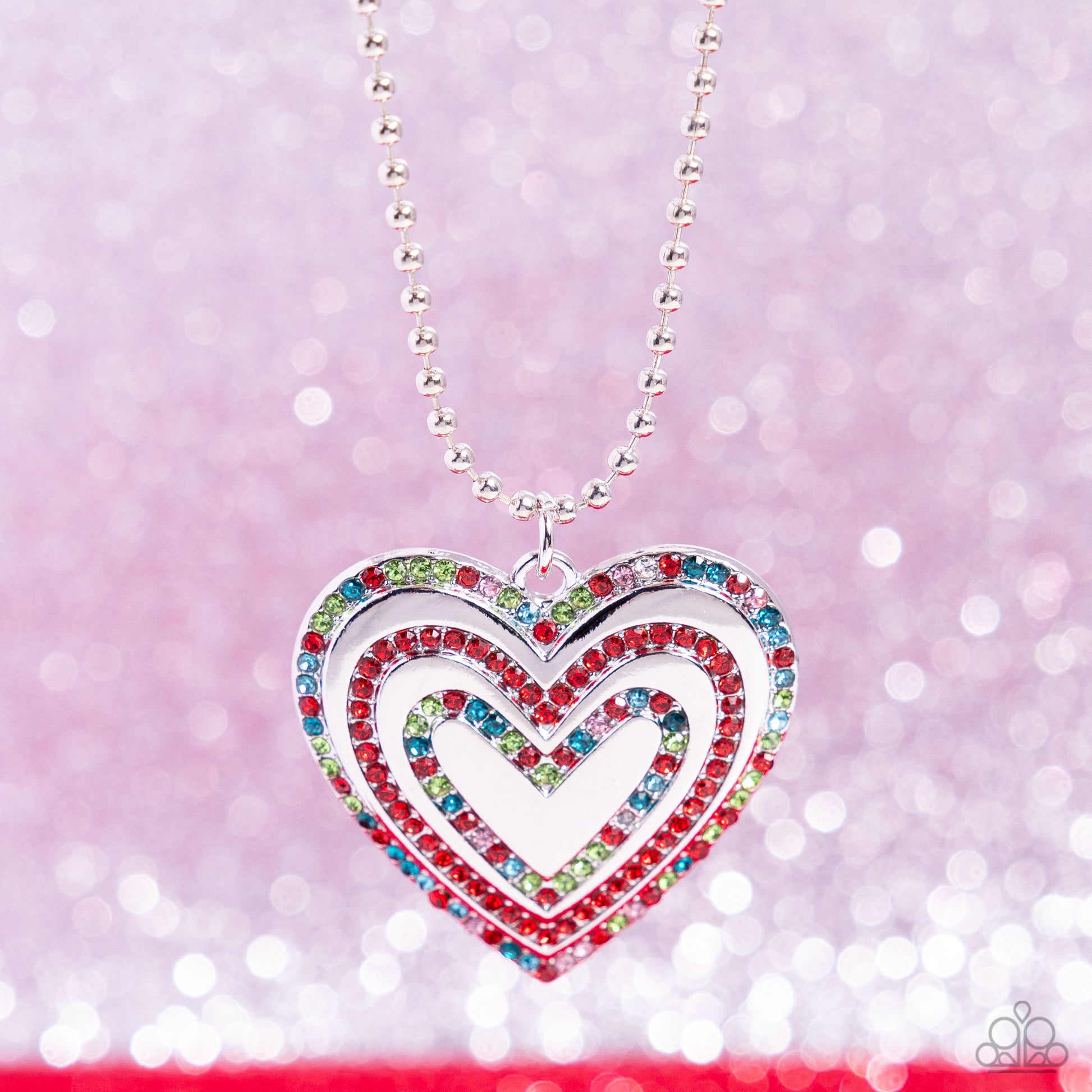 Hallucinatory Hearts Red Heart Necklace - Jewelry by Bretta