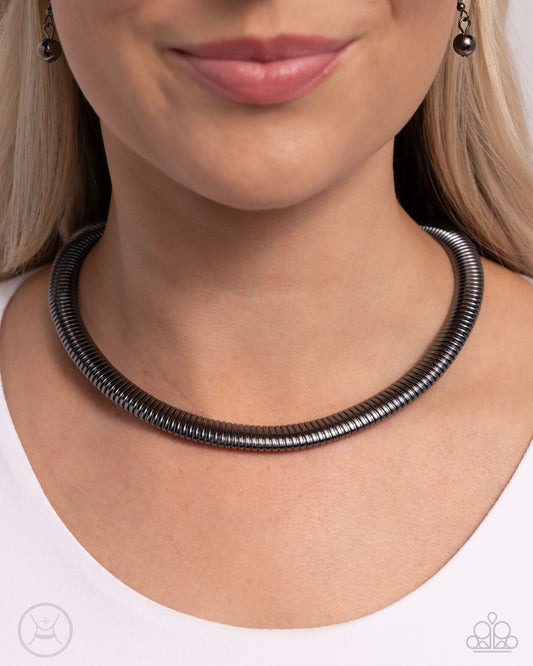 Choker Of The Century Black Necklace - Jewelry by Bretta