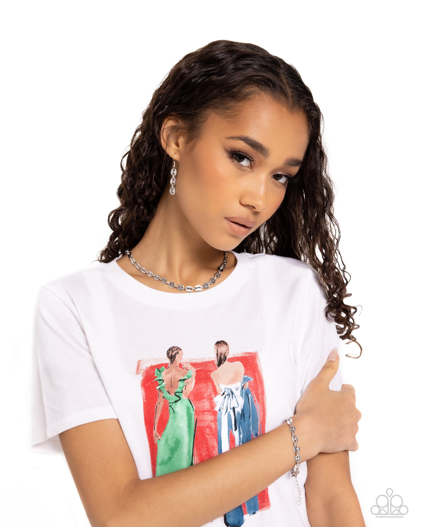 Abstract Advocate Silver Necklace and Bracelet Set - Jewelry by Bretta