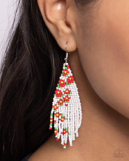 Picturesque Patchwork Red Earrings - Jewelry by Bretta
