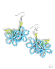 Beaded Blooms Blue Earrings - Jewelry by Bretta