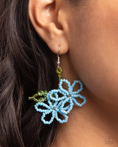 Beaded Blooms Blue Earrings - Jewelry by Bretta