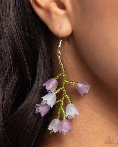 Beguiling Bouquet Purple Flower Earrings - Jewelry by Bretta