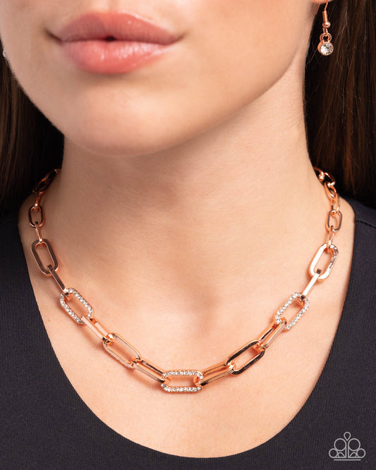 Understated Shimmer Copper Necklace - Jewelry by Bretta