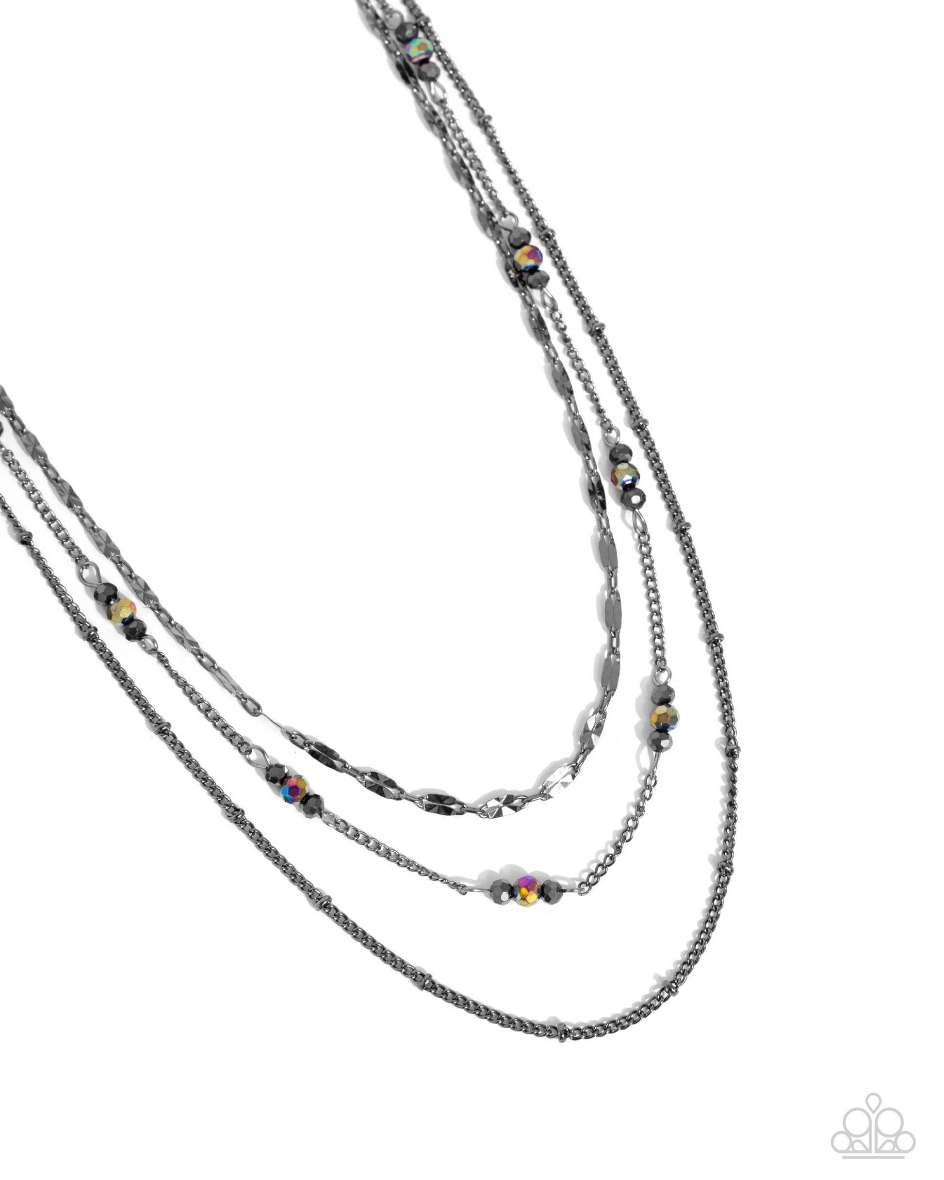 Luxe Layers Black Oil Spill Necklace - Jewelry by Bretta