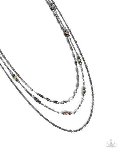 Luxe Layers Black Oil Spill Necklace - Jewelry by Bretta