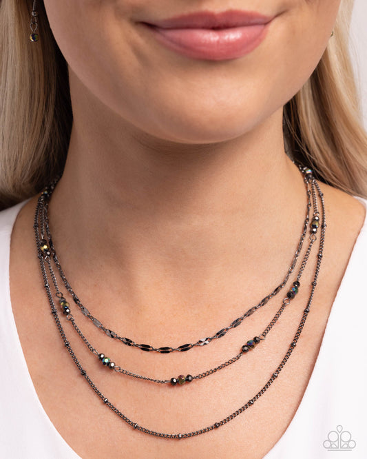 Luxe Layers Black Oil Spill Necklace - Jewelry by Bretta
